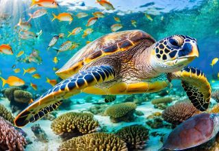 Obrázek z Pohlednice 3D 16cm - mořská želva (25) 